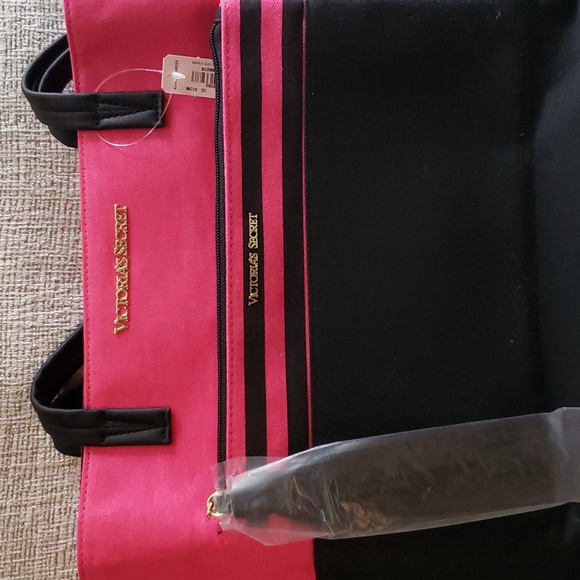 Victoria Secret Pink/Black Tote New with Tags 🥳 - Picture 8 of 16